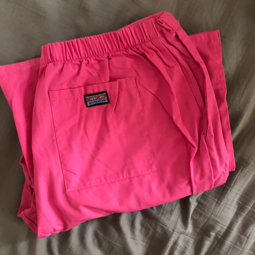 Pink Cherokee scrub bottoms